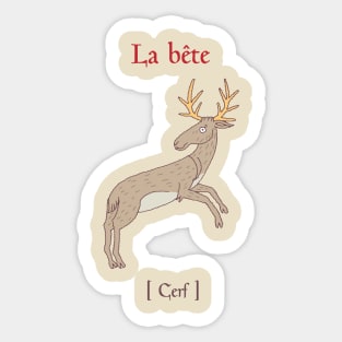 Medieval deer Sticker